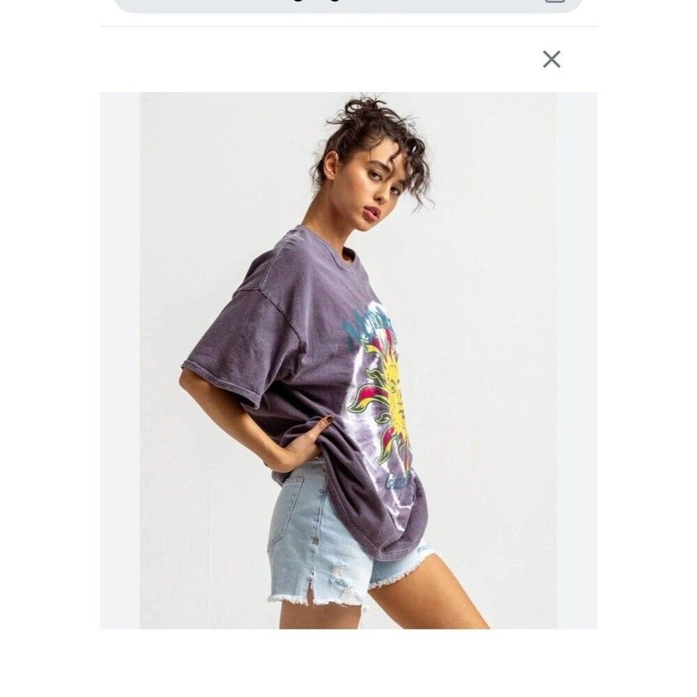 BDG Urban Outfitters T Shirt Oversized L XL Mythologies Tie Dye Purple Women - Picture 10 of 16